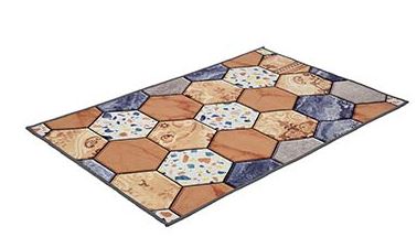 Коврик влаговпитывающий Velur 50х80см Мраморная плитка VORTEX 24408